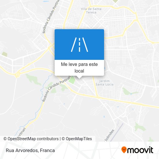 Rua Arvoredos mapa