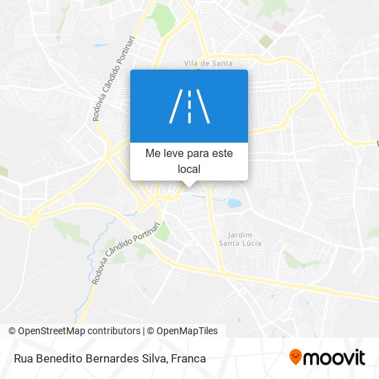 Rua Benedito Bernardes Silva mapa