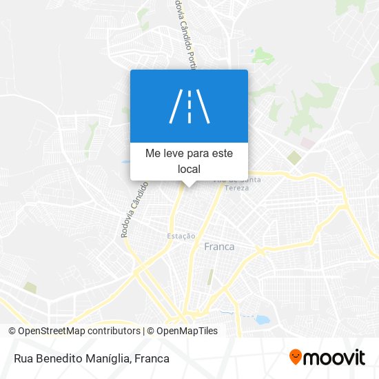 Rua Benedito Maníglia mapa