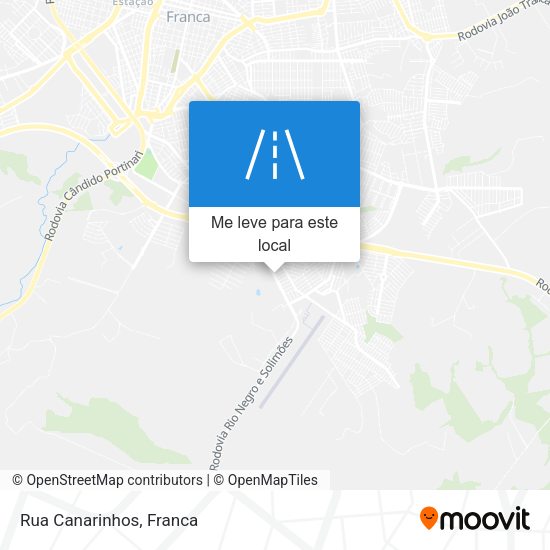 Rua Canarinhos mapa