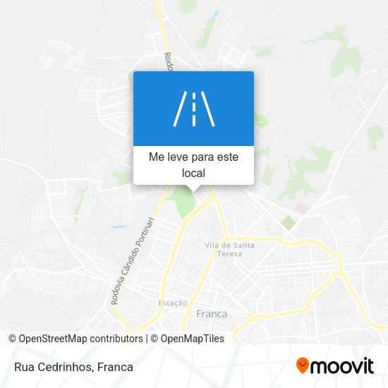 Rua Cedrinhos mapa