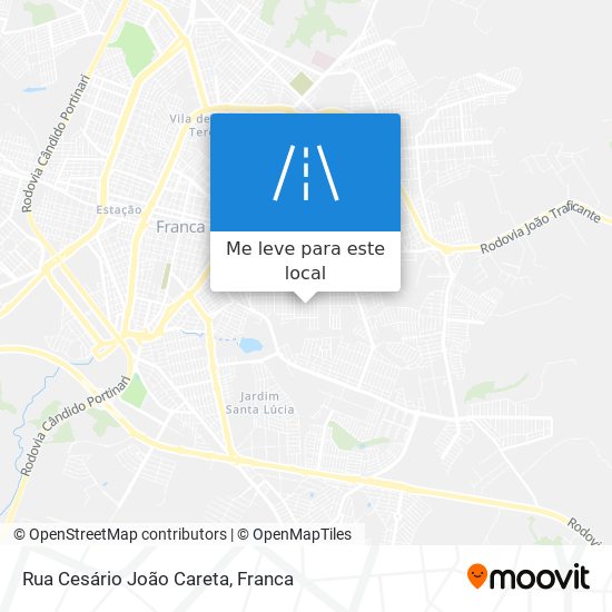 Rua Cesário João Careta mapa