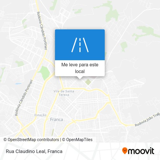 Rua Claudino Leal mapa