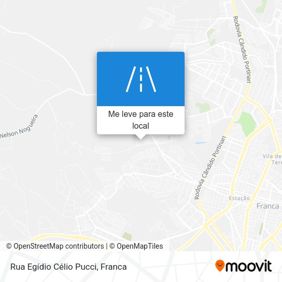 Rua Egídio Célio Pucci mapa