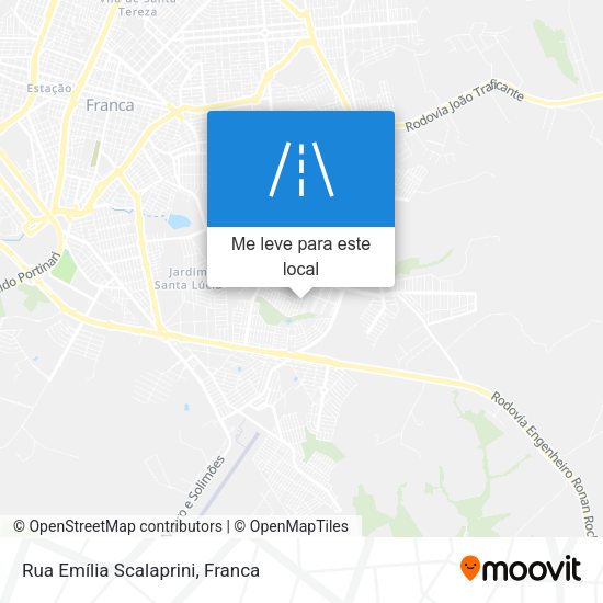 Rua Emília Scalaprini mapa