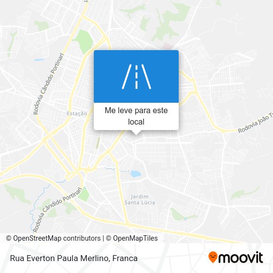 Rua Everton Paula Merlino mapa