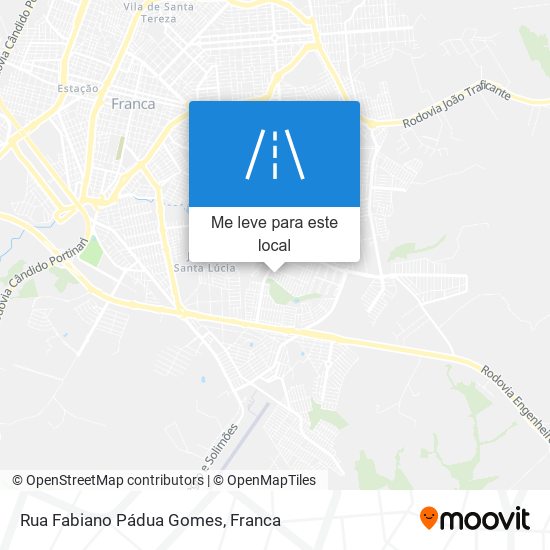 Rua Fabiano Pádua Gomes mapa