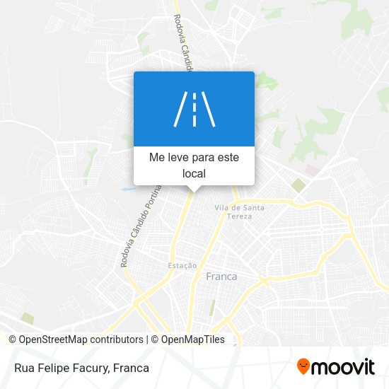 Rua Felipe Facury mapa