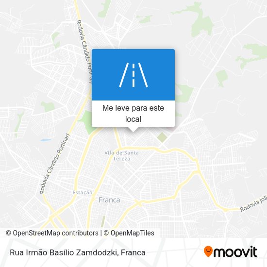 Rua Irmão Basílio Zamdodzki mapa