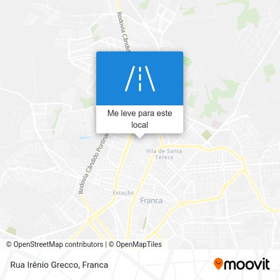 Rua Irênio Grecco mapa