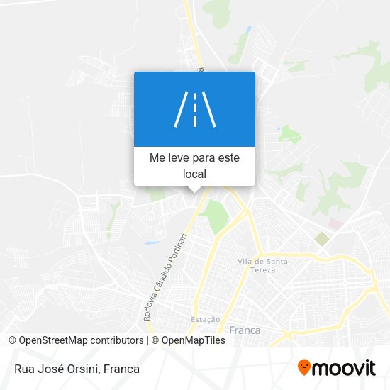 Rua José Orsini mapa