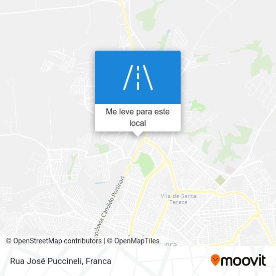 Rua José Puccineli mapa