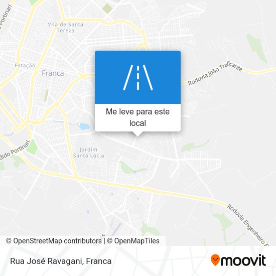 Rua José Ravagani mapa