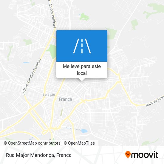 Rua Major Mendonça mapa