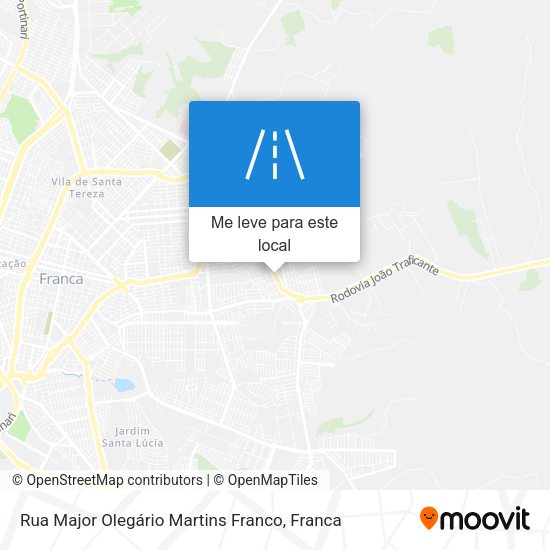 Rua Major Olegário Martins Franco mapa