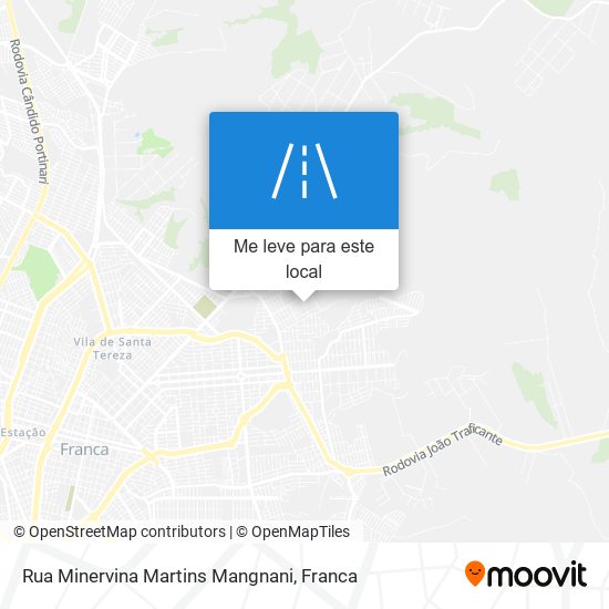 Rua Minervina Martins Mangnani mapa