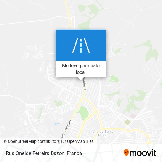 Rua Oneide Ferreira Bazon mapa