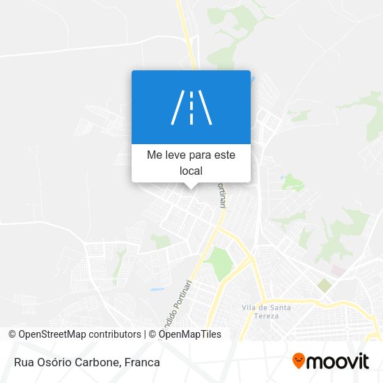 Rua Osório Carbone mapa
