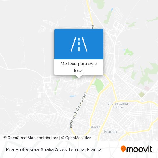 Rua Professora Anália Alves Teixeira mapa
