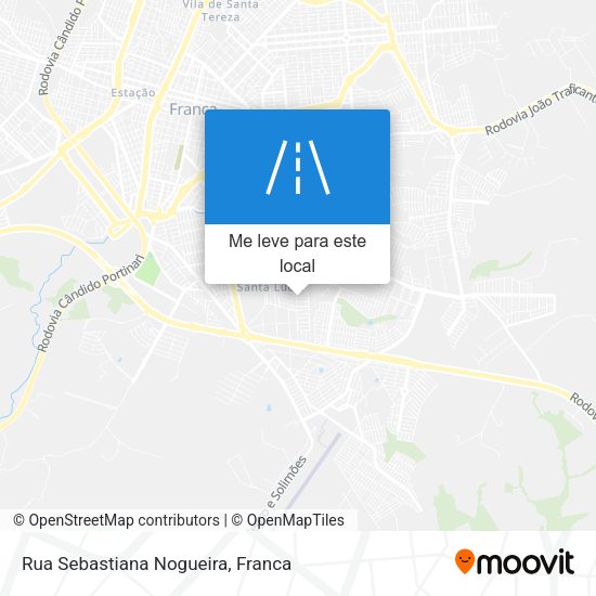 Rua Sebastiana Nogueira mapa