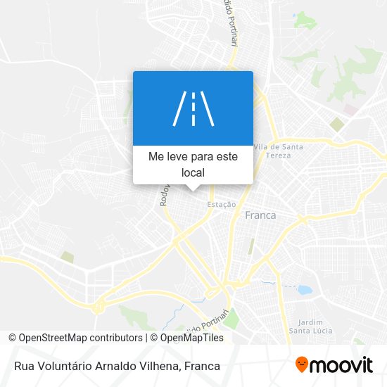 Rua Voluntário Arnaldo Vilhena mapa