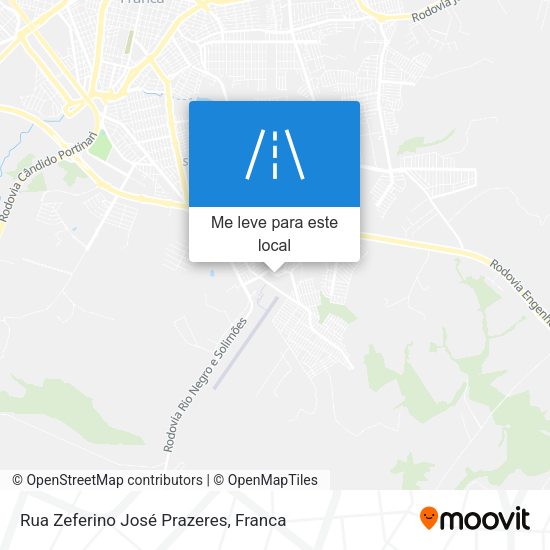 Rua Zeferino José Prazeres mapa