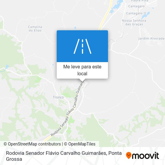Rodovia Senador Flávio Carvalho Guimarães mapa