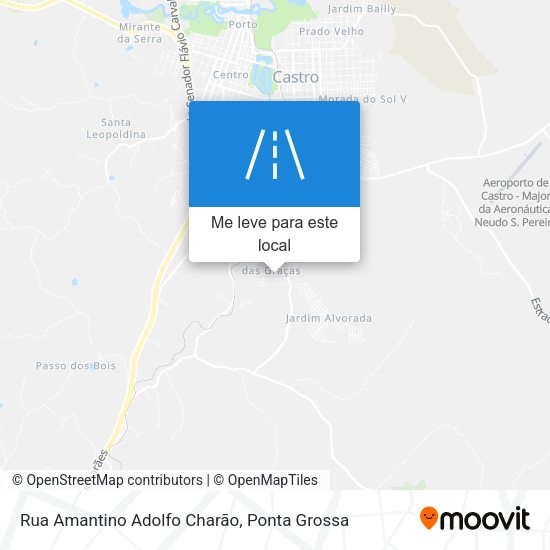 Rua Amantino Adolfo Charão mapa