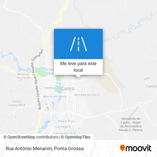 Rua Antônio Menarim mapa
