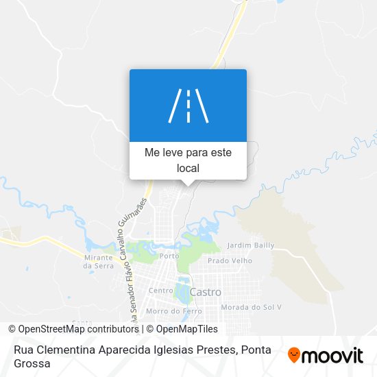 Rua Clementina Aparecida Iglesias Prestes mapa