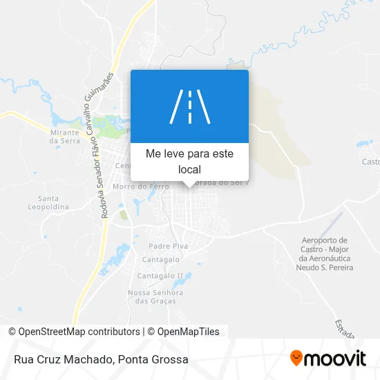 Rua Cruz Machado mapa