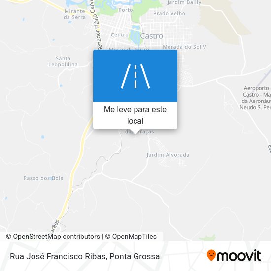 Rua José Francisco Ribas mapa