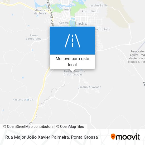 Rua Major João Xavier Palmeira mapa