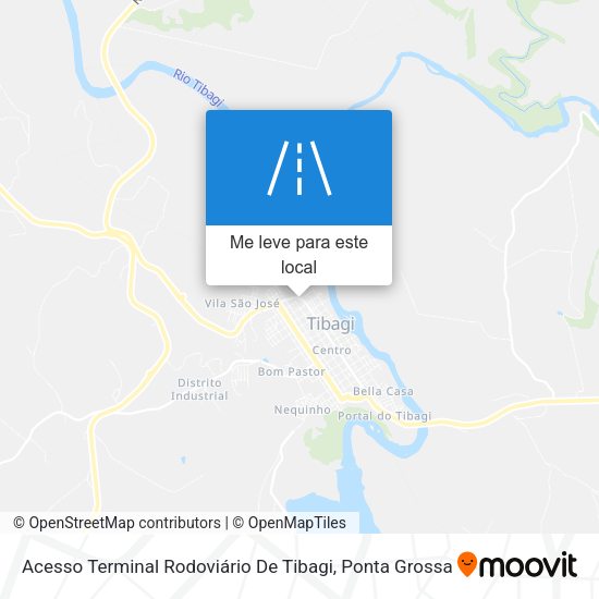 Acesso Terminal Rodoviário De Tibagi mapa