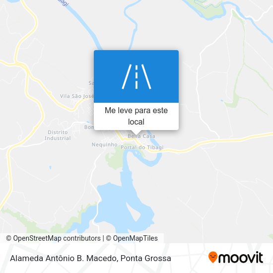 Alameda Antônio B. Macedo mapa