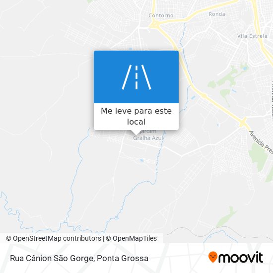 Rua Cânion São Gorge mapa