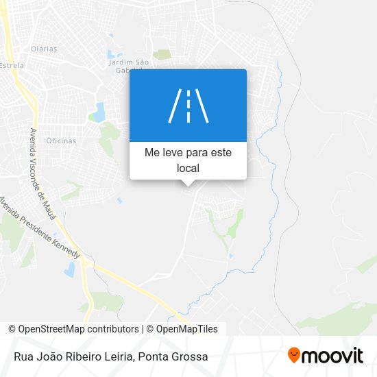 Rua João Ribeiro Leiria mapa