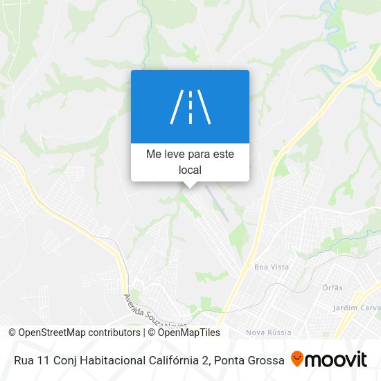 Rua 11 Conj Habitacional Califórnia 2 mapa