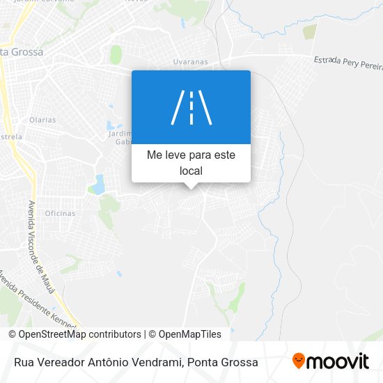 Rua Vereador Antônio Vendrami mapa