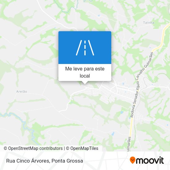 Rua Cinco Árvores mapa