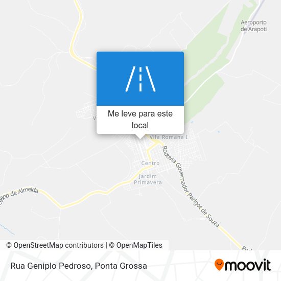 Rua Geniplo Pedroso mapa