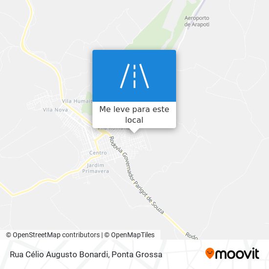 Rua Célio Augusto Bonardi mapa