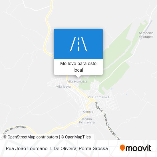 Rua João Loureano T. De Oliveira mapa