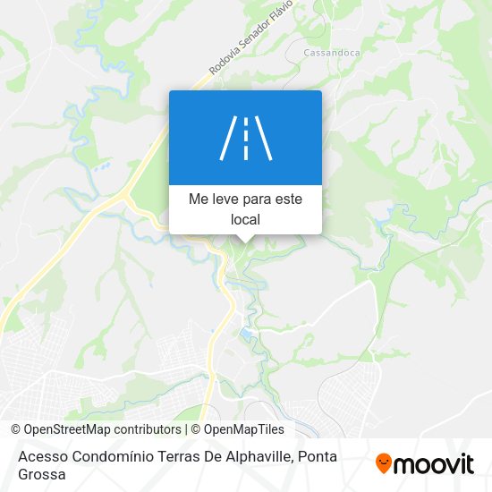 Acesso Condomínio Terras De Alphaville mapa