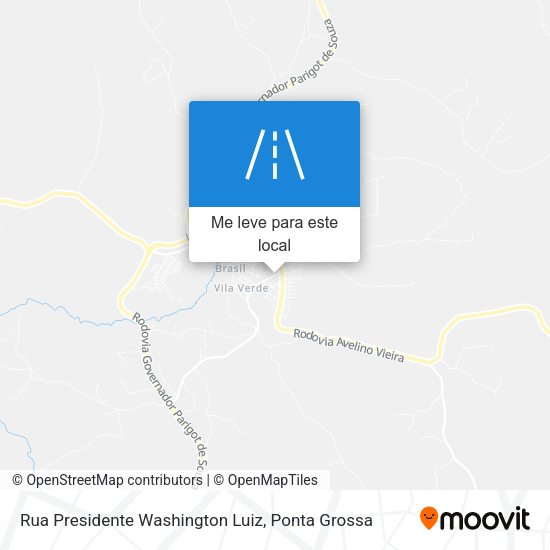 Rua Presidente Washington Luiz mapa