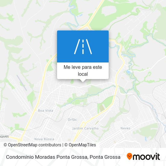 Condomínio Moradas Ponta Grossa mapa