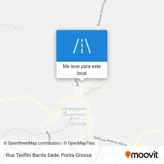 Rua Teófilo Bacila Sade mapa