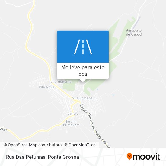 Rua Das Petúnias mapa