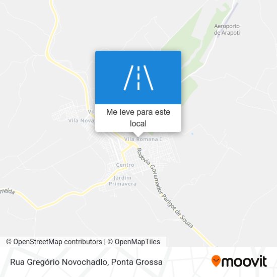 Rua Gregório Novochadlo mapa