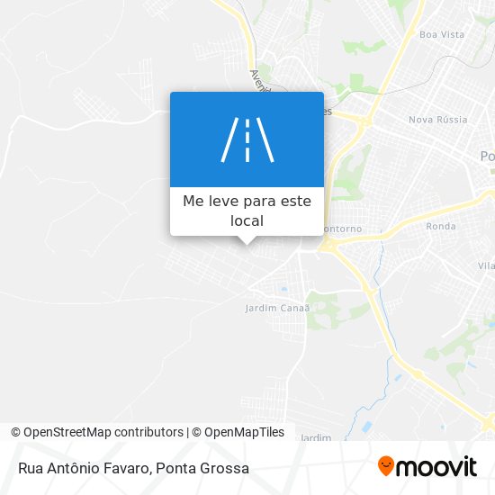 Rua Antônio Favaro mapa